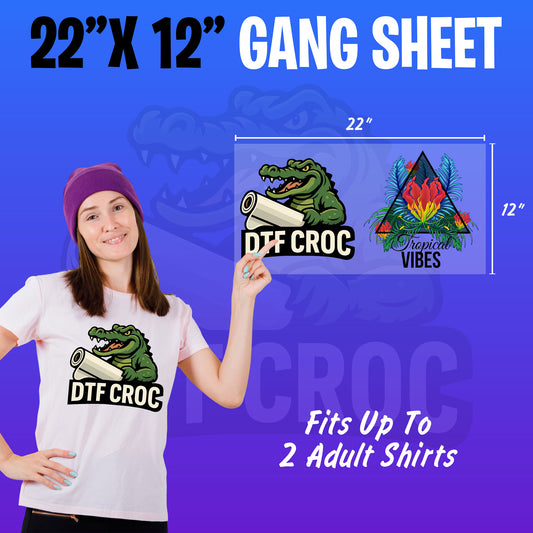 Upload DTF Transfers Gang Sheet