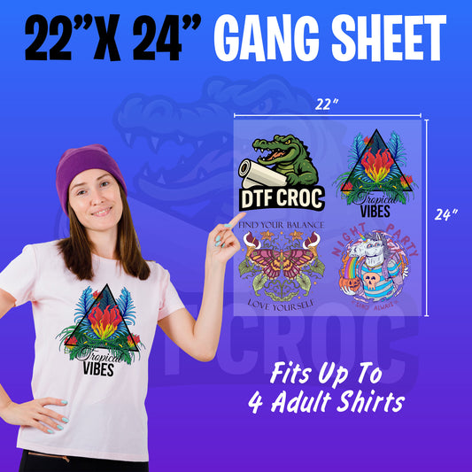 Build DTF Transfers Gang Sheet