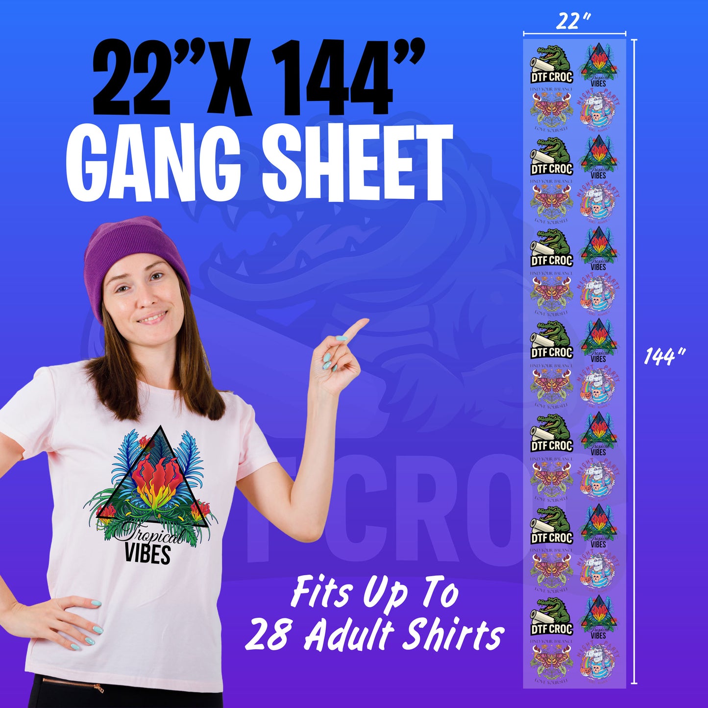 Build DTF Transfers Gang Sheet