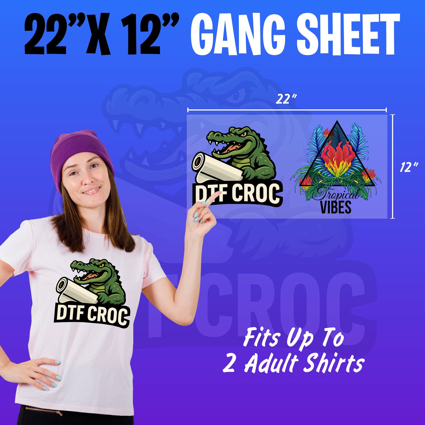 Build DTF Transfers Gang Sheet