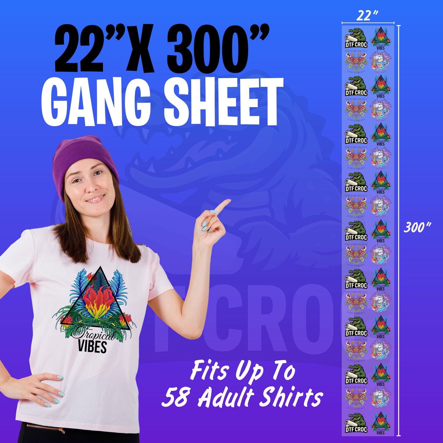 Build DTF Transfers Gang Sheet