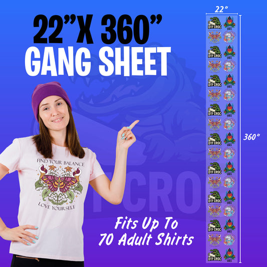 Upload DTF Transfers Gang Sheet