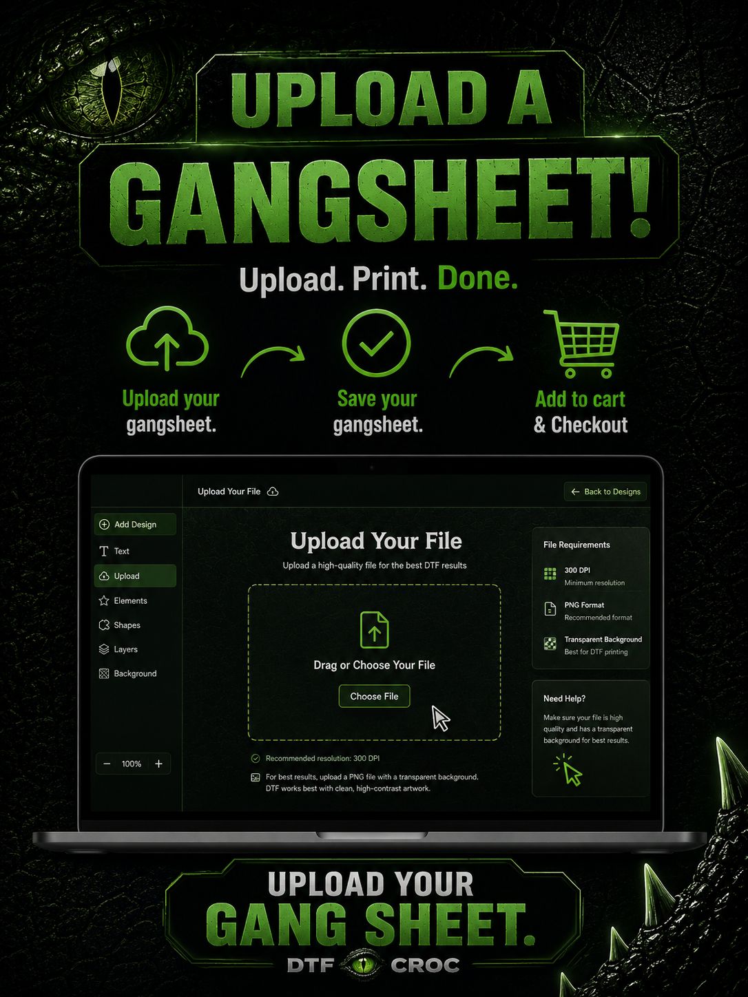 Upload a Gang Sheet